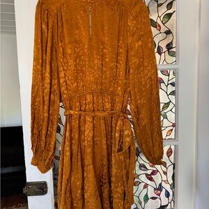 Elegant Women's Dress in Rich Orange